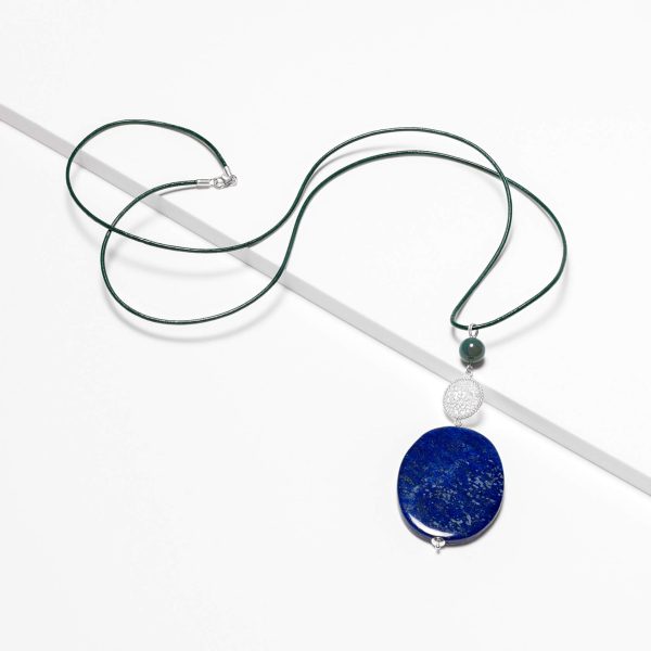 Lapis and agate pendant marybola
