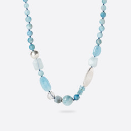 Irregular Kara aquamarine necklace