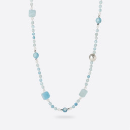 Aquamarine long necklace 