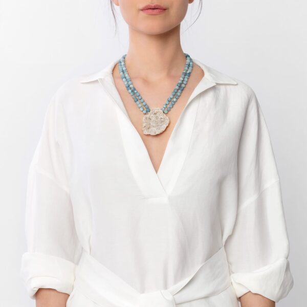 agate kara aquamarine necklace