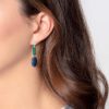 Lapis and green agate earrings marybola