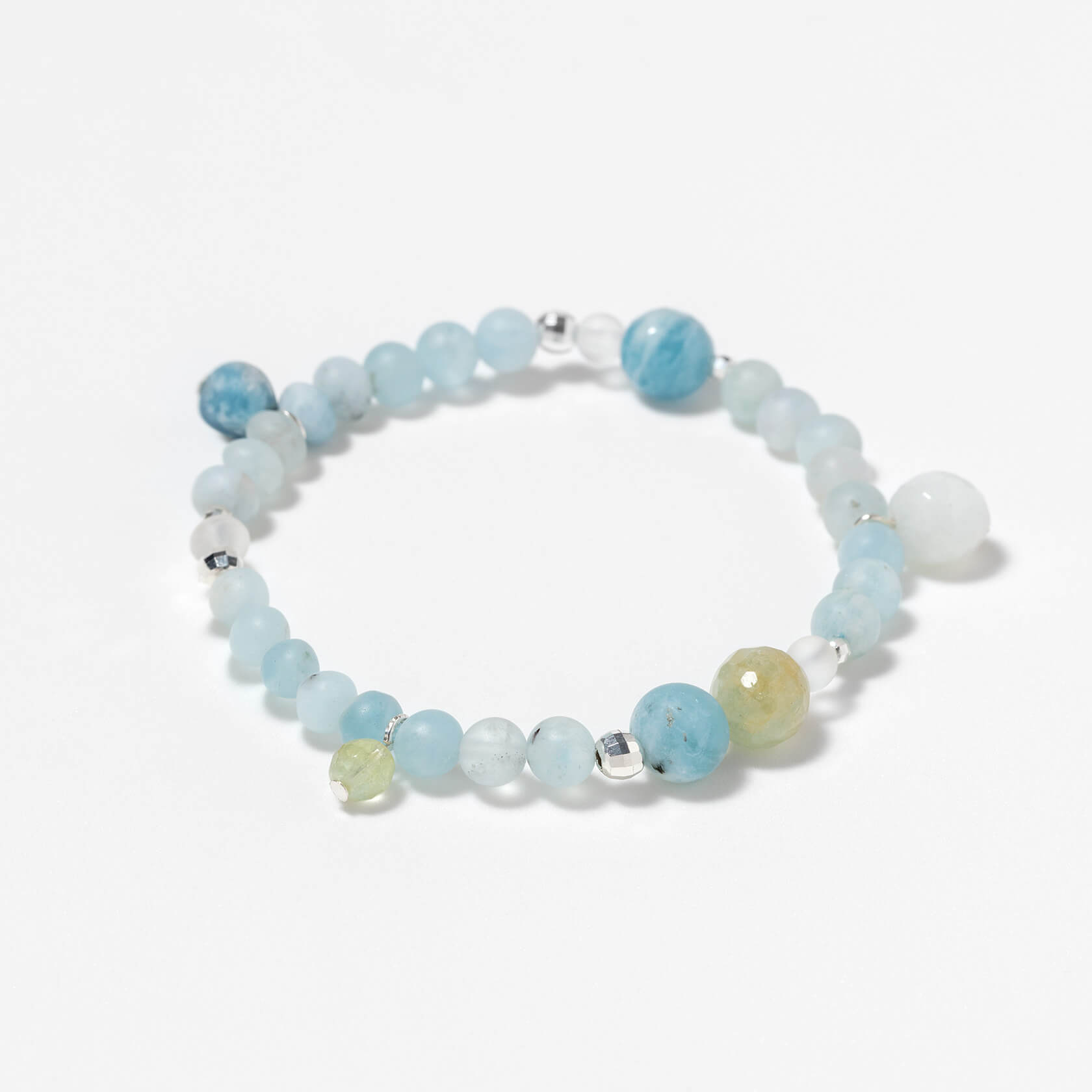  Aquamarine pendants bracelet