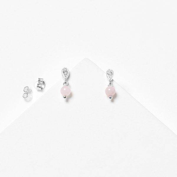 Rose morganite Nube earrings