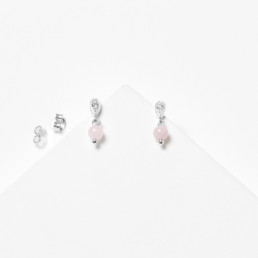 Rose morganite Nube earrings