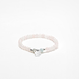 Nube rose quartz and aquamarine bracelet 