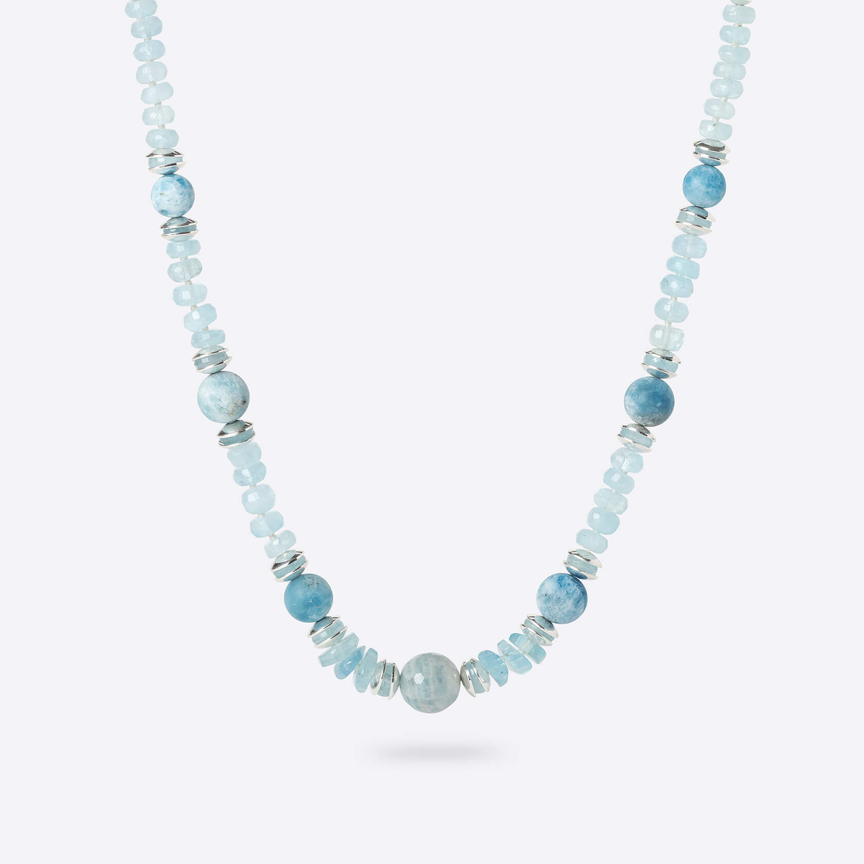 aquamarine short necklace