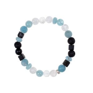 Aquamarine unisex bracelet