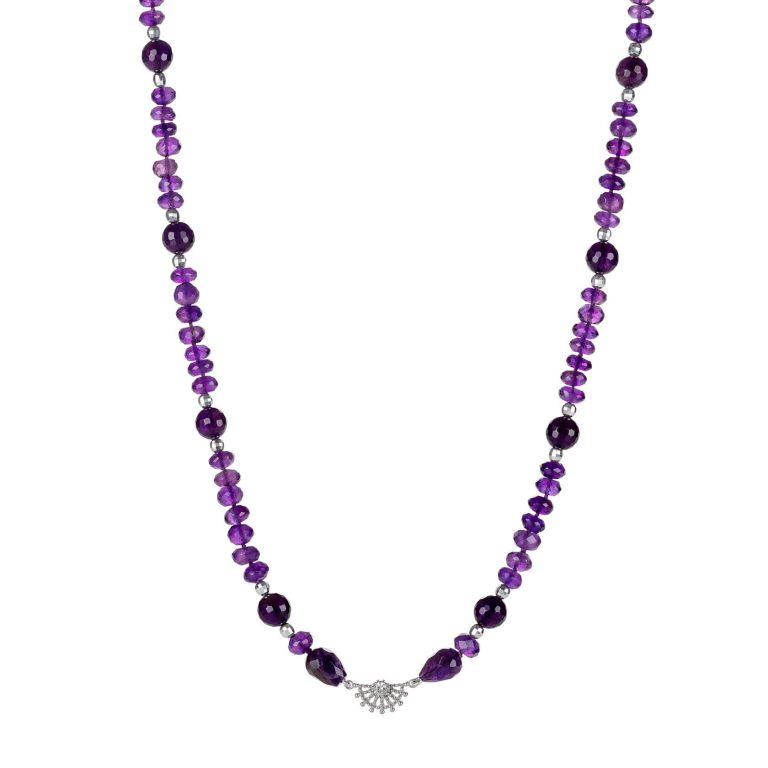 collar corto de amatista