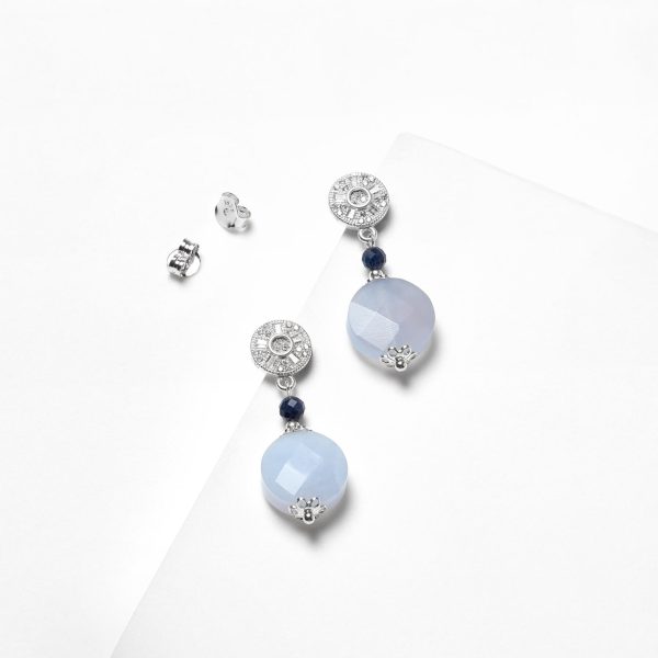 chalcedony and sapphire earrings marybola