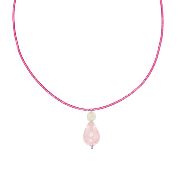 drop-rose-quartz pendant