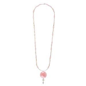 Rose quartz long necklace marybola