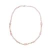 rose quartz shot necklace
