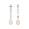 long rose quartz earrings