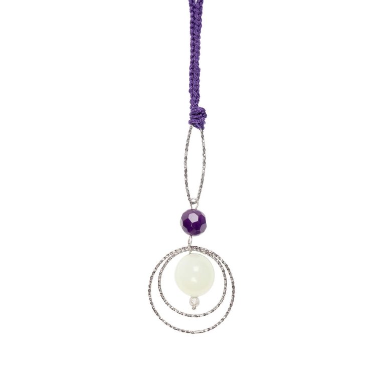 Colgante de amatista y jade