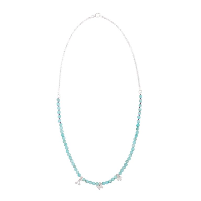 collar corto amazonita