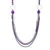 Amethyst three layers necklace
