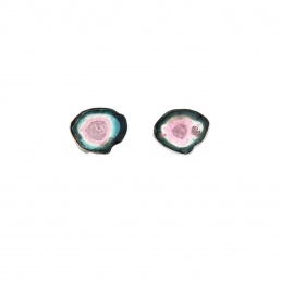 Watermelon tourmaline earrings