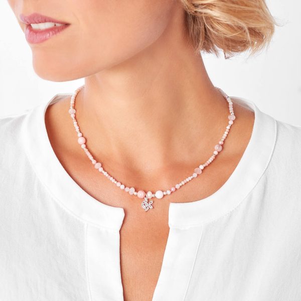 Rose opal short necklace  marybola