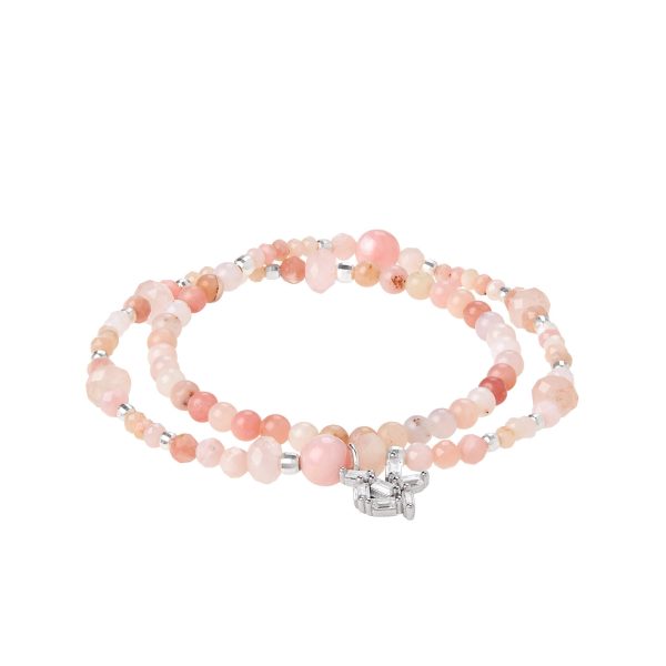 Rose opal double bracelet