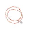 Rose opal and morganite double bracelet