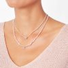 Rose opal short necklace