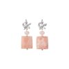 Rose opal earrings