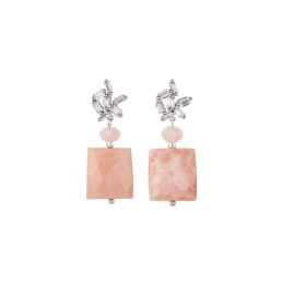 Rose opal earrings