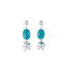 Blue quartz and starfish earrings