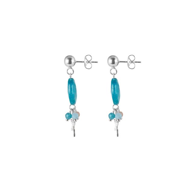 Blue quartz earrings with starfish marybola