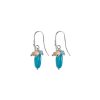 Starfish hook earrings with blue quartz
