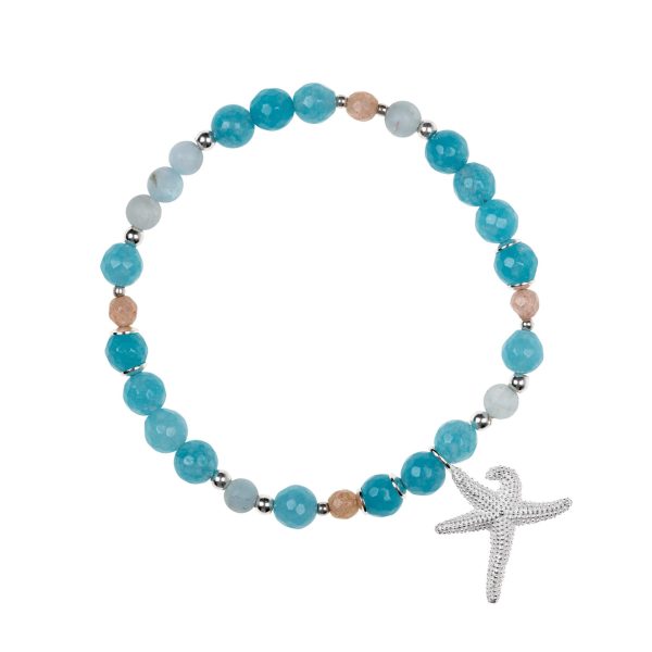 Starfish and angelite bracelet