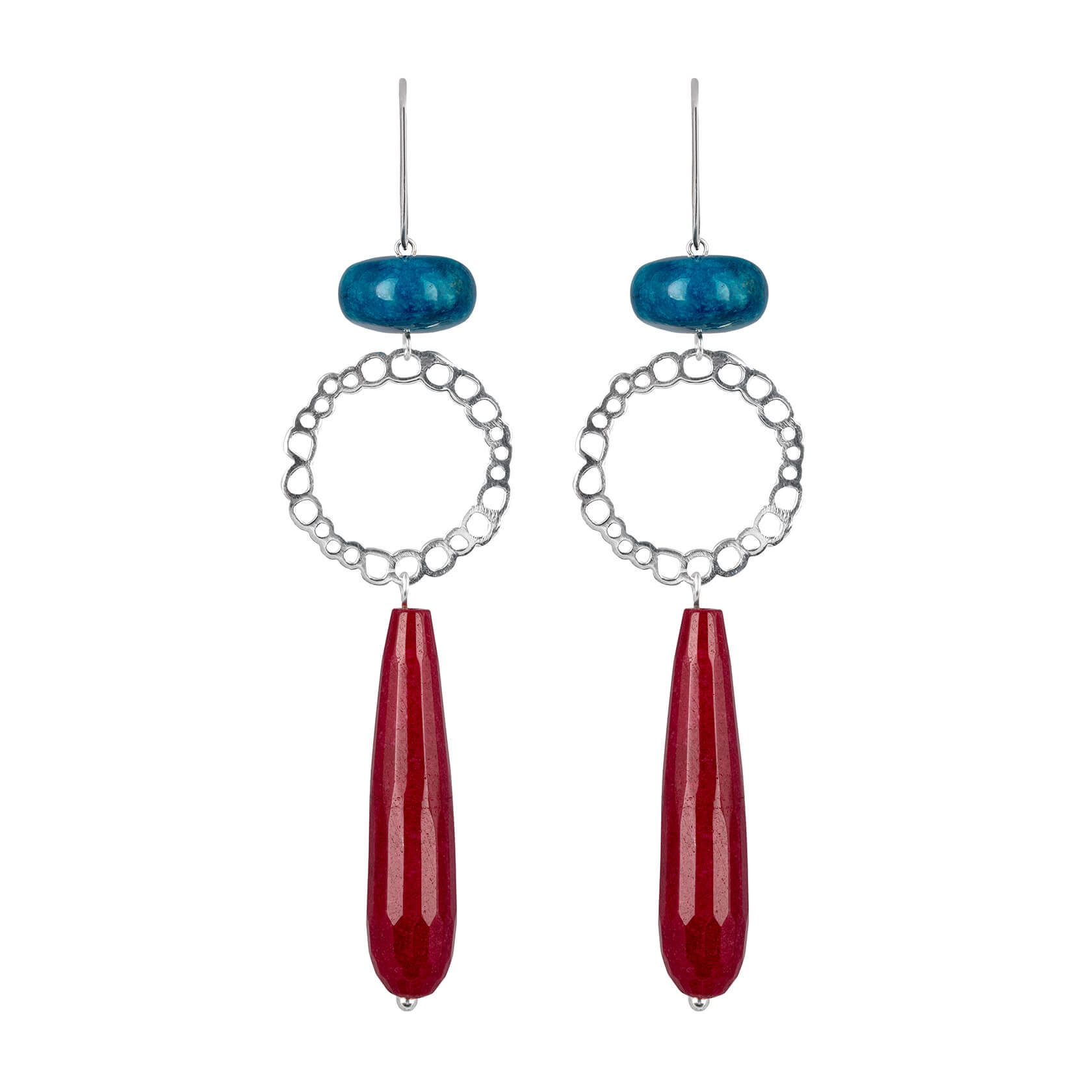 Blue apatite earrings