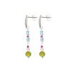 Apatite earrings with oval mandala | Marybola