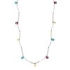 Karashi gemstone drops long necklace
