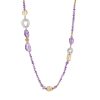 Citrine and amethyst long necklace