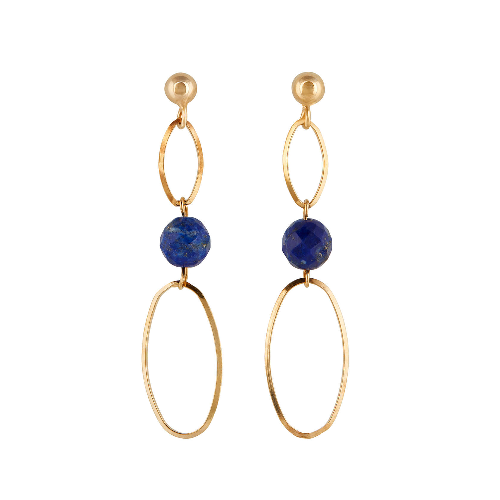 Pendientes Oryon oval doble